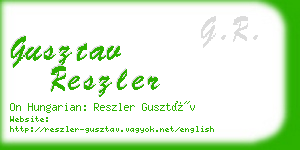 gusztav reszler business card